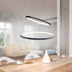 LED-Pendelleuchte anthrazit stufenlos dimmbar Memoryfunktion