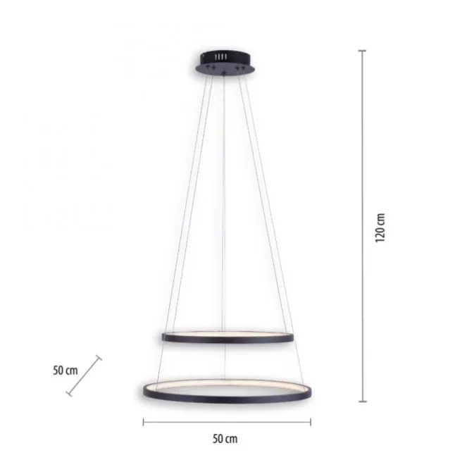 LED-Pendelleuchte anthrazit stufenlos dimmbar Memoryfunktion