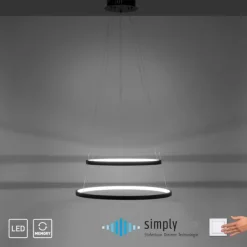 LED-Pendelleuchte anthrazit stufenlos dimmbar Memoryfunktion