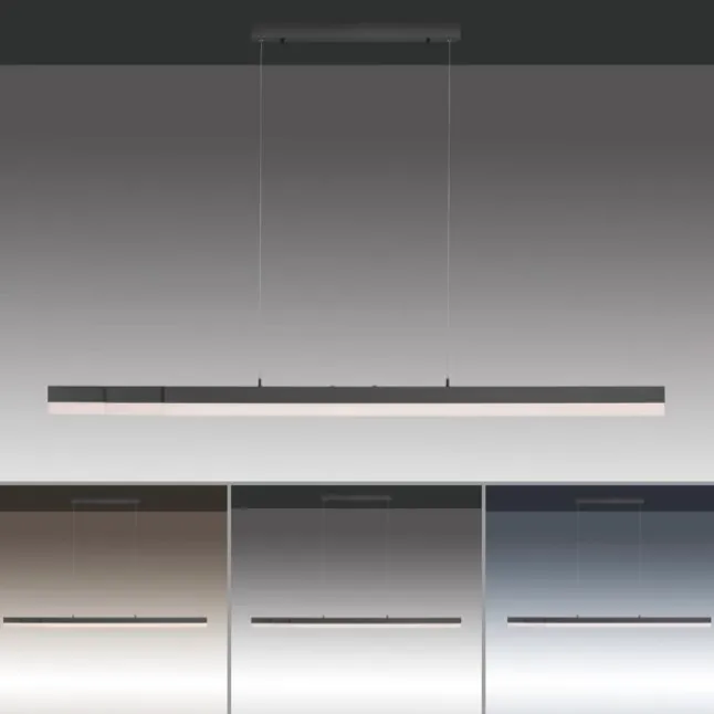 LED-Pendelleuchte, anthrazit, dimmbar, Innenleuchte, IP20,CCT