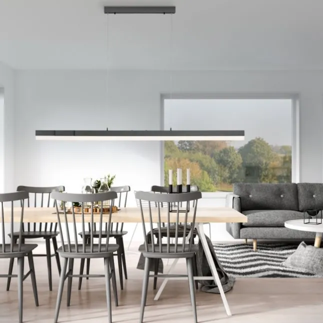 LED-Pendelleuchte, anthrazit, dimmbar, Innenleuchte, IP20,CCT