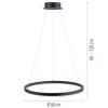 LED Pendelleuchte, anthrazit, runde Form, dimmbar, Memory Funktion, modern