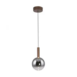 LED Pendelleuchte BOWL, braun, 1-flammig,dimmbar, höhenverstellbar