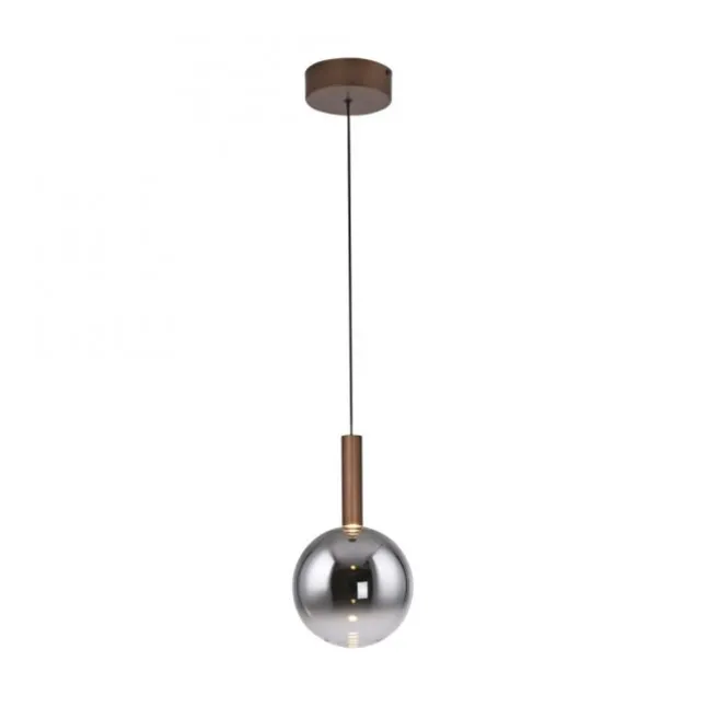 LED Pendelleuchte BOWL, braun, 1-flammig,dimmbar, höhenverstellbar