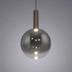 LED Pendelleuchte BOWL, braun, 1-flammig,dimmbar, höhenverstellbar