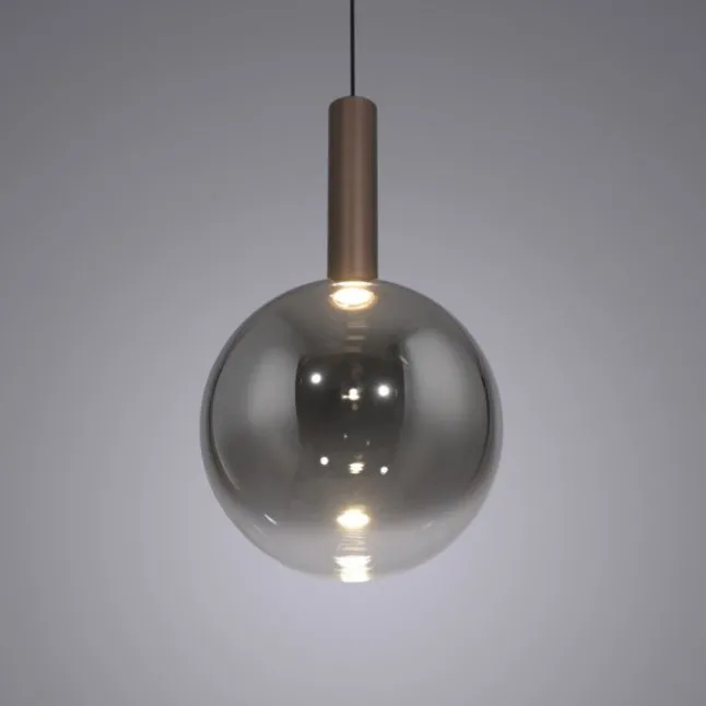LED Pendelleuchte BOWL, braun, 1-flammig,dimmbar, höhenverstellbar