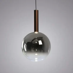 LED Pendelleuchte BOWL, braun, 1-flammig,dimmbar, höhenverstellbar