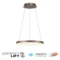 LED Pendelleuchte braun höhenverstellbar dimmbar Memoryfunktion