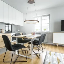 LED Pendelleuchte braun höhenverstellbar dimmbar Memoryfunktion