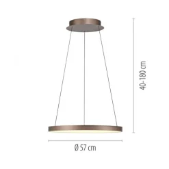 LED Pendelleuchte braun höhenverstellbar dimmbar Memoryfunktion