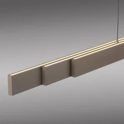 LED Pendelleuchte bronce ADRIANA SQUARE, Dimmer, ausziehbar, kalt- bis warmweiß