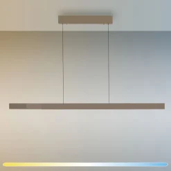 LED Pendelleuchte bronce ADRIANA SQUARE, Dimmer, ausziehbar, kalt- bis warmweiß