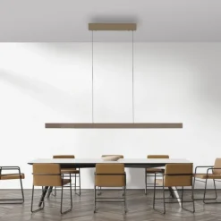 LED Pendelleuchte bronce ADRIANA SQUARE, Dimmer, ausziehbar, kalt- bis warmweiß