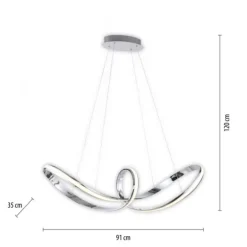 LED Pendelleuchte chrom dimmbar per Simplydim Memoryfunktion