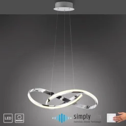 LED Pendelleuchte chrom dimmbar Memoryfunktion modern