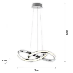 LED Pendelleuchte chrom dimmbar Memoryfunktion modern