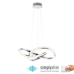 LED Pendelleuchte chrom dimmbar Memoryfunktion modern