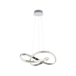 LED Pendelleuchte chrom mit kristall dimmbar per Simplydim Memoryfunktion