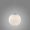 LED Pendelleuchte chrom weißes Opalglas 25cm höhenverstellbar