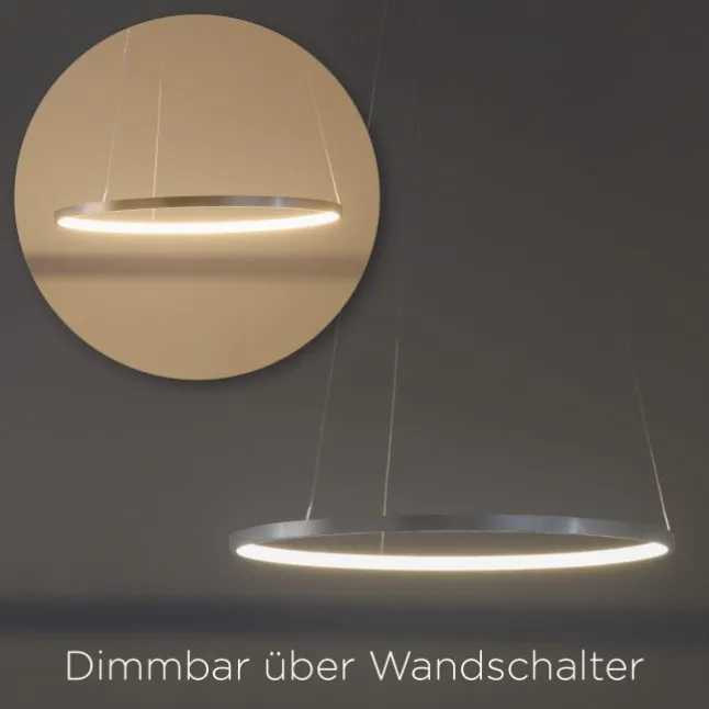 LED-Pendelleuchte, Ø 60cm, dimmbar, warmweißes Licht, modernes Design