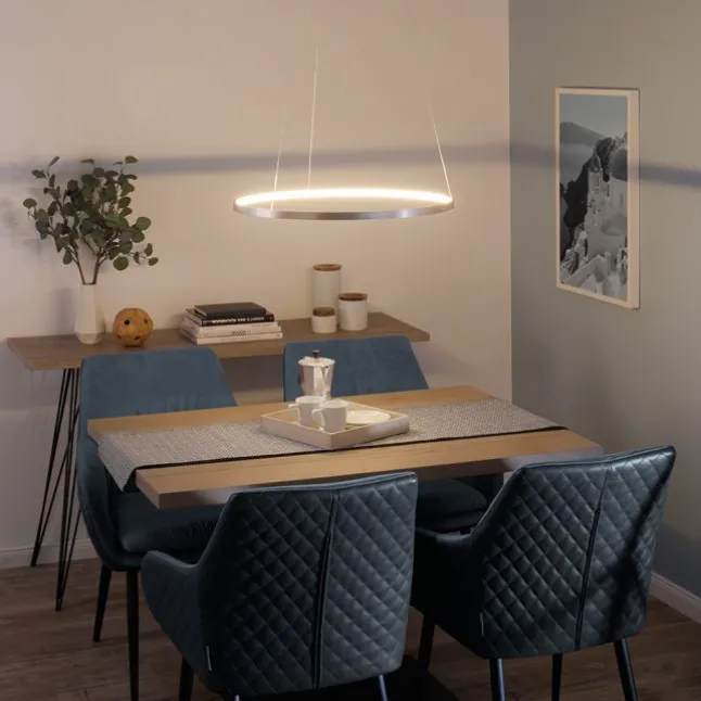 LED-Pendelleuchte, Ø 60cm, dimmbar, warmweißes Licht, modernes Design