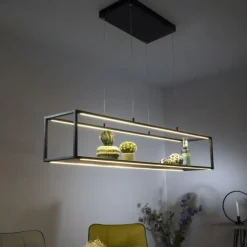 LED Pendelleuchte Conni, schwarz, 4-flammig, dimmer, Innenleuchte