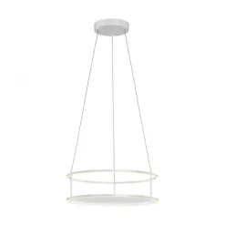 LED Pendelleuchte CONNI weiss, rund, Touchdimmer, höhenverstellbar
