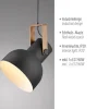 LED Pendelleuchte D=30cm 1 flammig Akazienholz höhenverstellbar