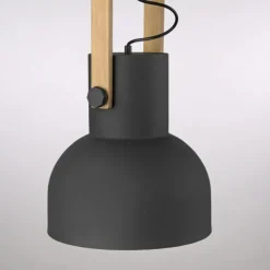 LED Pendelleuchte D=30cm 1 flammig Akazienholz höhenverstellbar