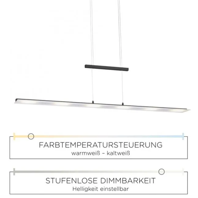 LED Pendelleuchte dimmbar, CCT Farbtemperatursteuerung über Sensordimmer