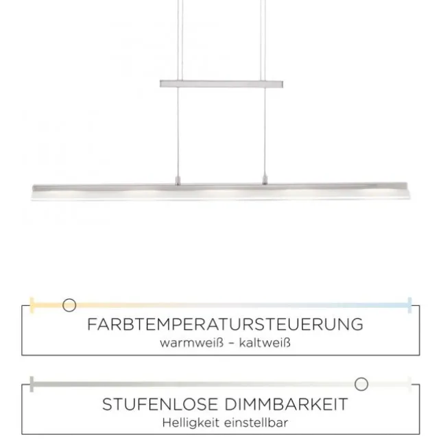 LED Pendelleuchte, dimmbar Farbtemperatursteuerung Sensordimmer