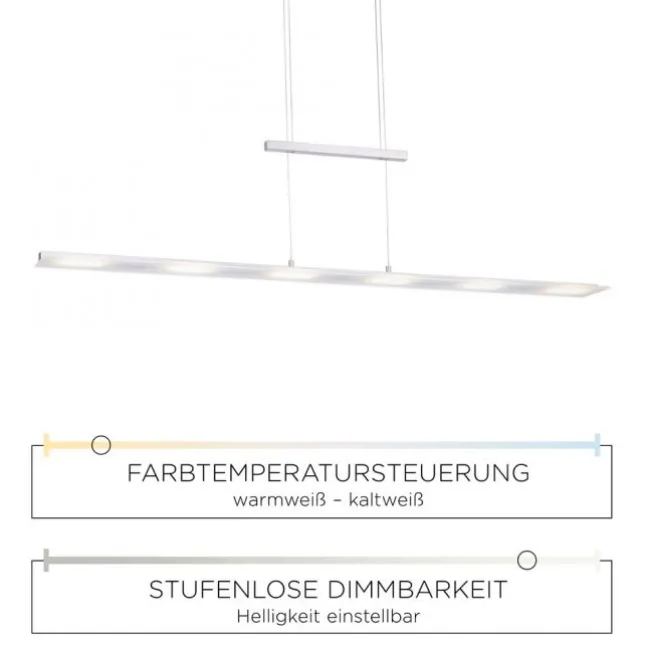 LED Pendelleuchte dimmbar, Farbtemperatursteuerung über Sensordimmer