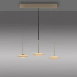 LED Pendelleuchte ELIPSA, bronce, Tronicdimmer, Comfort-Lift
