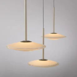 LED Pendelleuchte ELIPSA, bronce, Tronicdimmer, Comfort-Lift