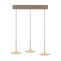 LED Pendelleuchte ELIPSA, bronce, Tronicdimmer, Comfort-Lift