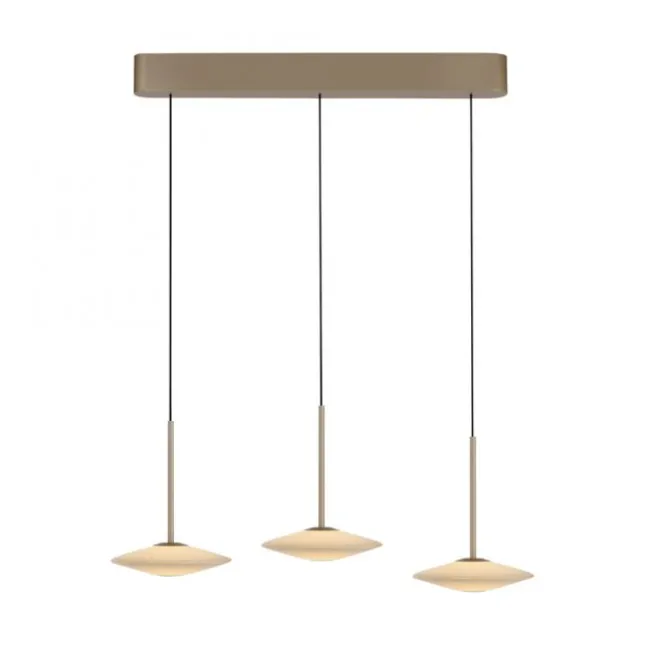 LED Pendelleuchte ELIPSA, bronce, Tronicdimmer, Comfort-Lift