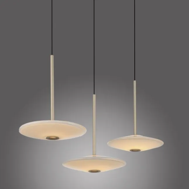 LED Pendelleuchte ELIPSA, bronce, Tronicdimmer, Comfort-Lift