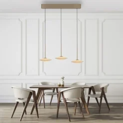 LED Pendelleuchte ELIPSA, bronce, Tronicdimmer, Comfort-Lift