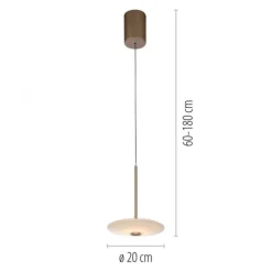 LED Pendelleuchte ELIPSA, bronce, Tronicdimmer Comfort-Lift