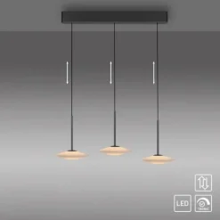LED Pendelleuchte ELIPSA, schwarz, Comfort Lift, Tronicdimmer