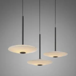 LED Pendelleuchte ELIPSA, schwarz, Comfort Lift, Tronicdimmer