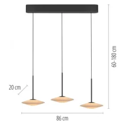 LED Pendelleuchte ELIPSA, schwarz, Comfort Lift, Tronicdimmer