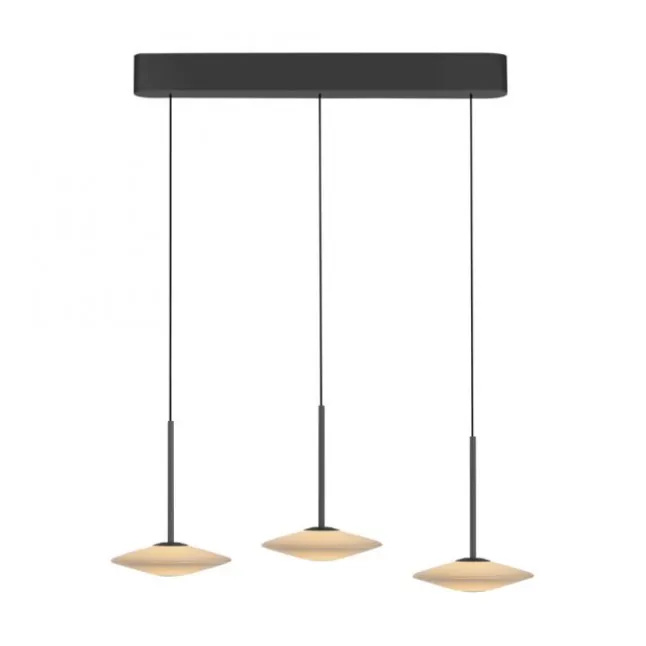 LED Pendelleuchte ELIPSA, schwarz, Comfort Lift, Tronicdimmer