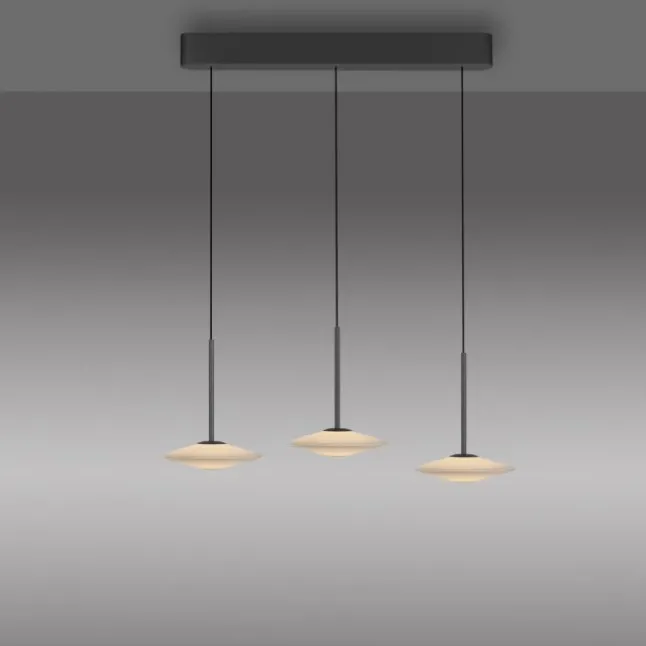 LED Pendelleuchte ELIPSA, schwarz, Comfort Lift, Tronicdimmer