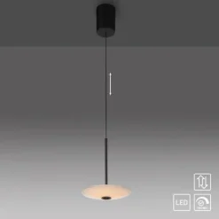 LED Pendelleuchte ELIPSA, schwarz, Comfort-Lift, dimmbar