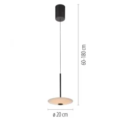 LED Pendelleuchte ELIPSA, schwarz, Comfort-Lift, dimmbar