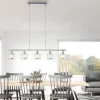 LED Pendelleuchte 5 flammig chrom glänzend Esszimmerlampe