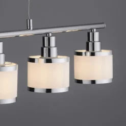 LED Pendelleuchte 5 flammig chrom glänzend Esszimmerlampe