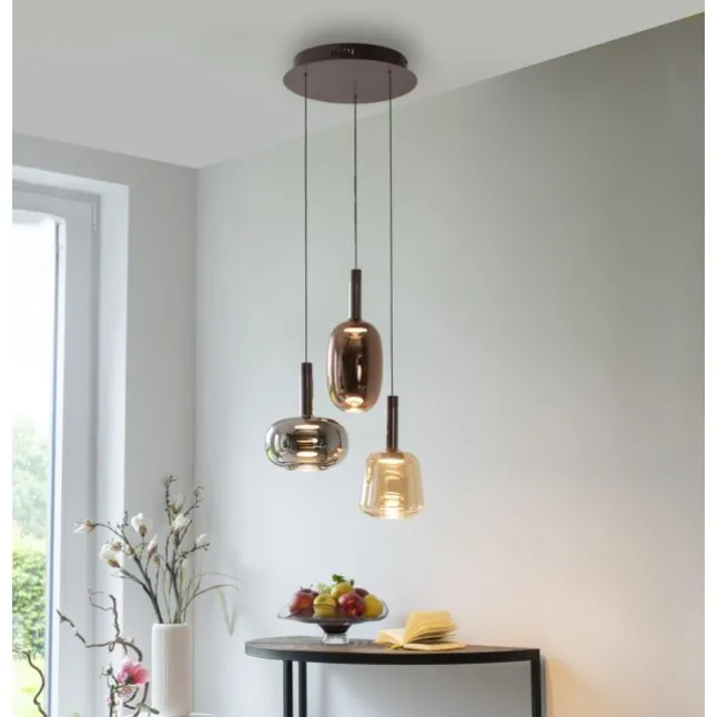 LED Pendelleuchte 3 flammig höhenverstellbar per Lift dimmbar Memoryfunktion