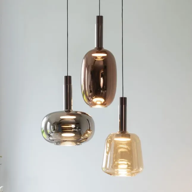 LED Pendelleuchte 3 flammig höhenverstellbar per Lift dimmbar Memoryfunktion